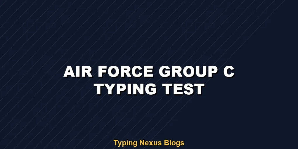 Indian Air Force Group C typing test speed guidelines
