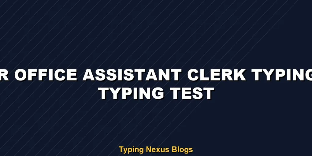 Army Agniveer Office Assistant Clerk typing test guide
