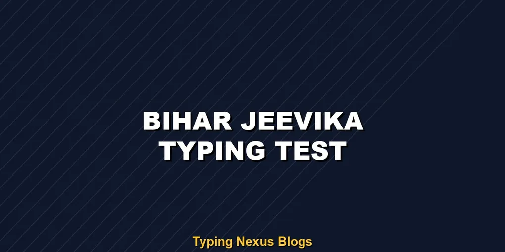 Bihar Jeevika typing test guidelines and speed rules