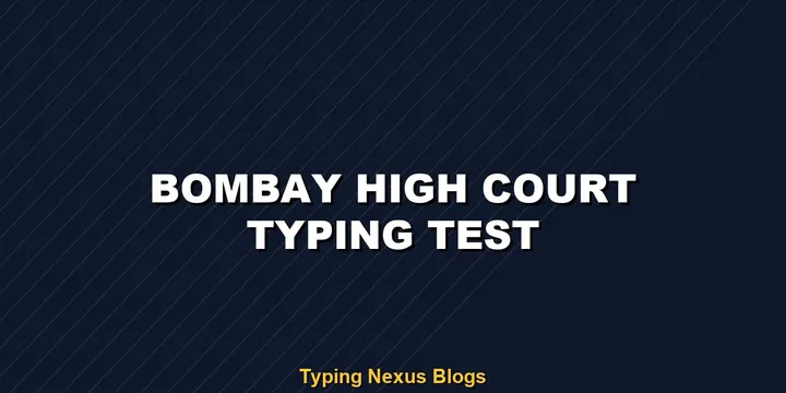 Bombay High Court Clerk typing test exact rules