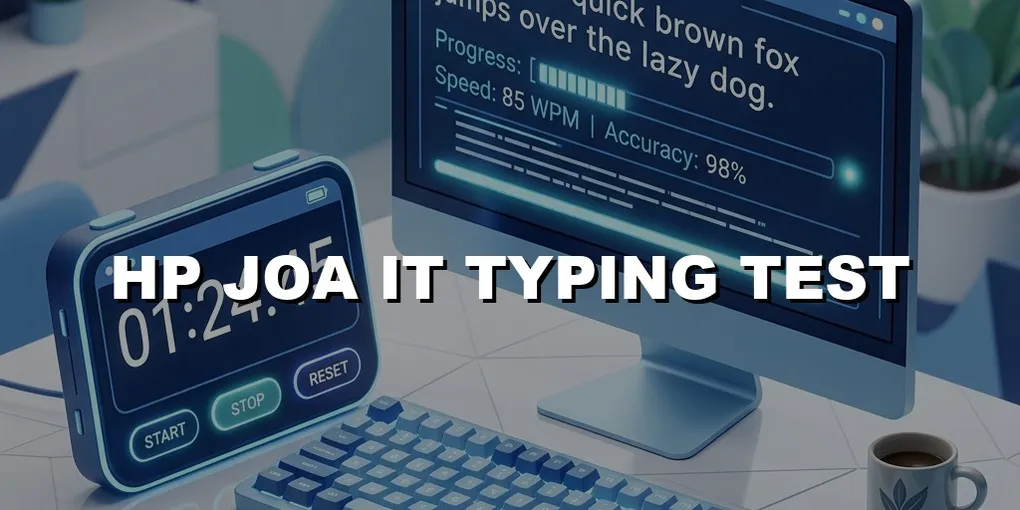 Hp Joa It Clerk typing test rules and speed guide