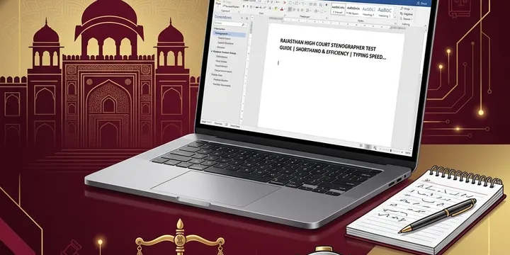 Rajasthan High Court Stenographer exam shorthand speed test and efficiency test rules guide